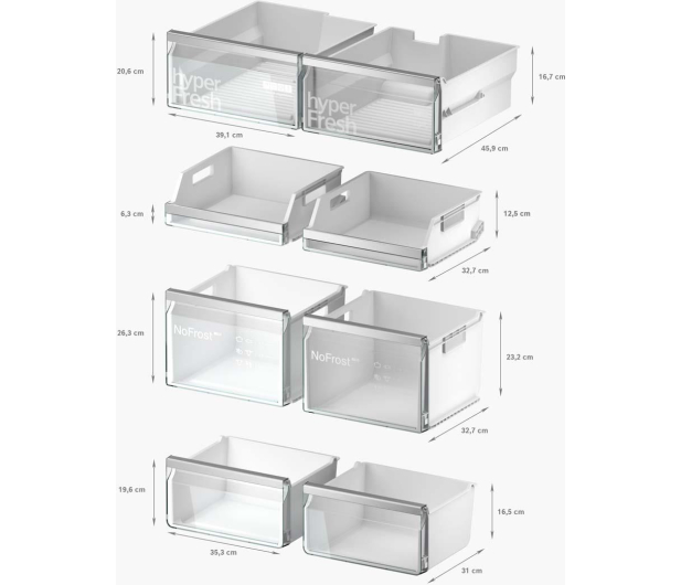 Siemens KF96DAXEA Multidoor 183cm Czarna Stal Szczotkowana 574L - 1516374 - zdjęcie 6
